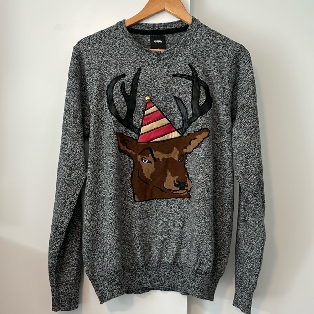 Burton menswear london holiday long sleeve sweater size large